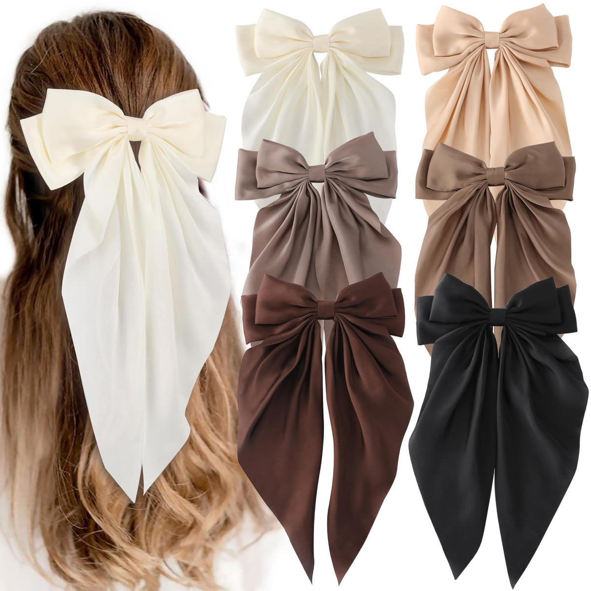 Unbednigt lazo de cabello satinado, ideal para peinados elegantes durante todo el día.