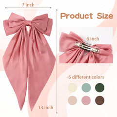 Unbednigt snow-colored bow clip, versatile for weddings and holidays.