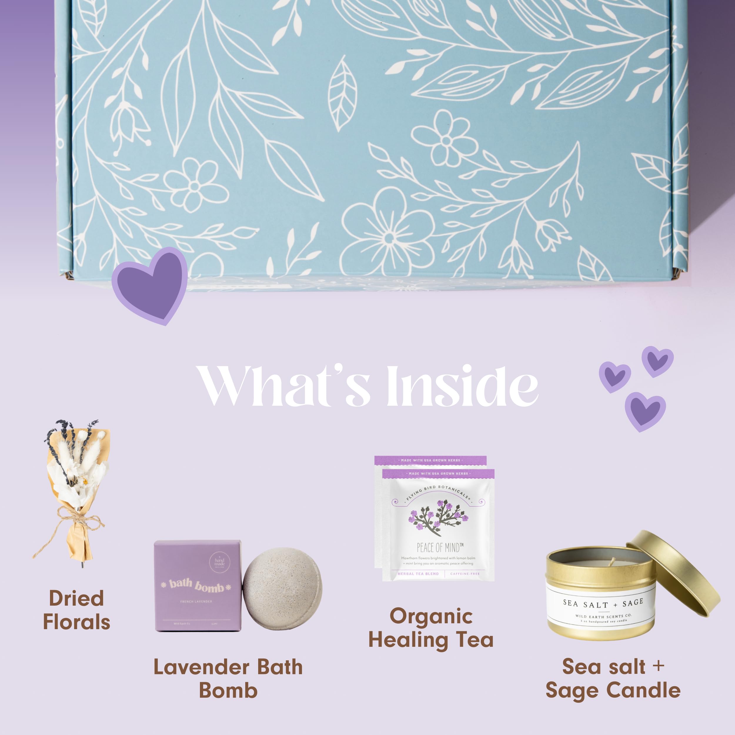 Unboxme Gifts Mini Lavender Spa Set soap for gentle cleansing with lavender scent