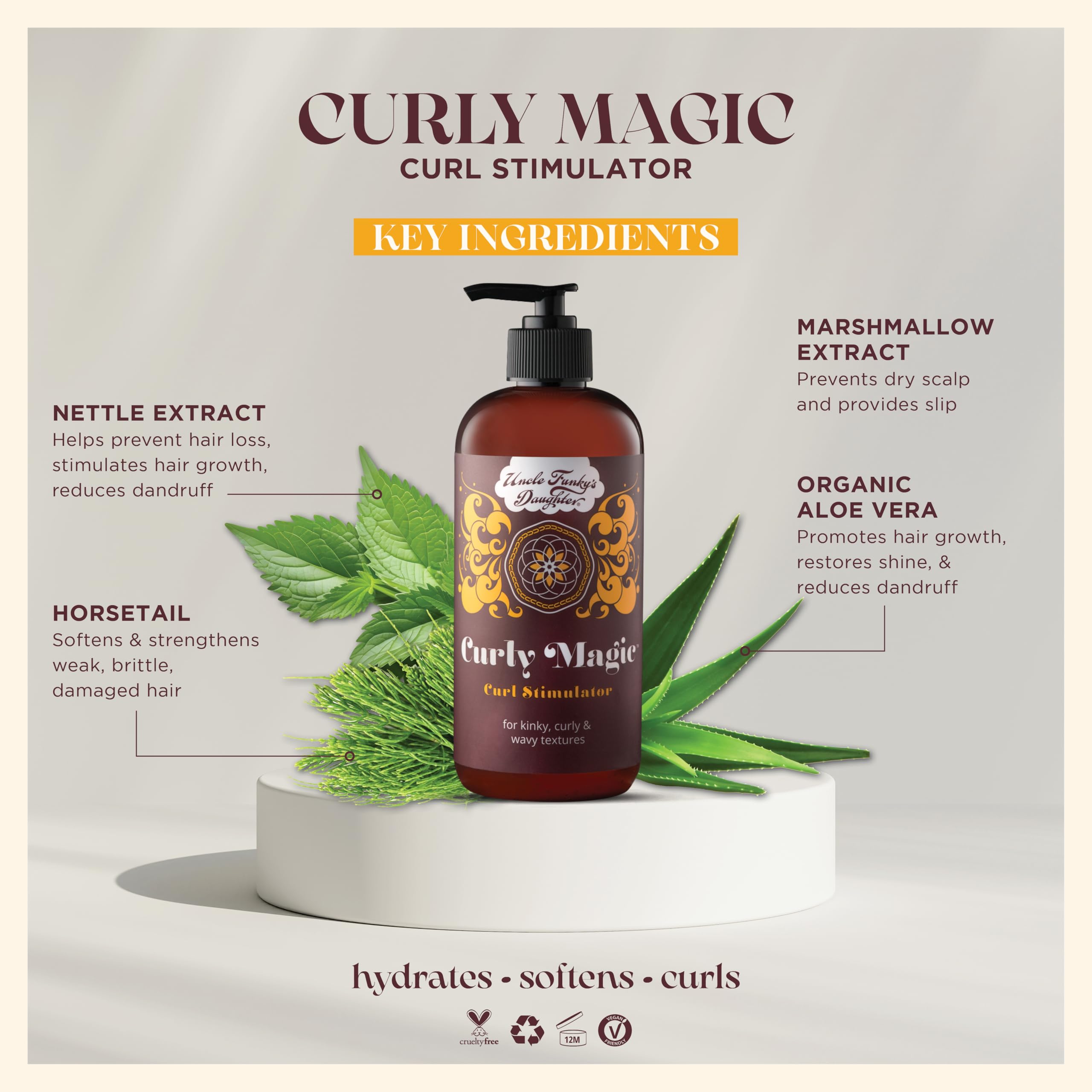 Styling board demo shows defining waves with Curly Magic Stimulator