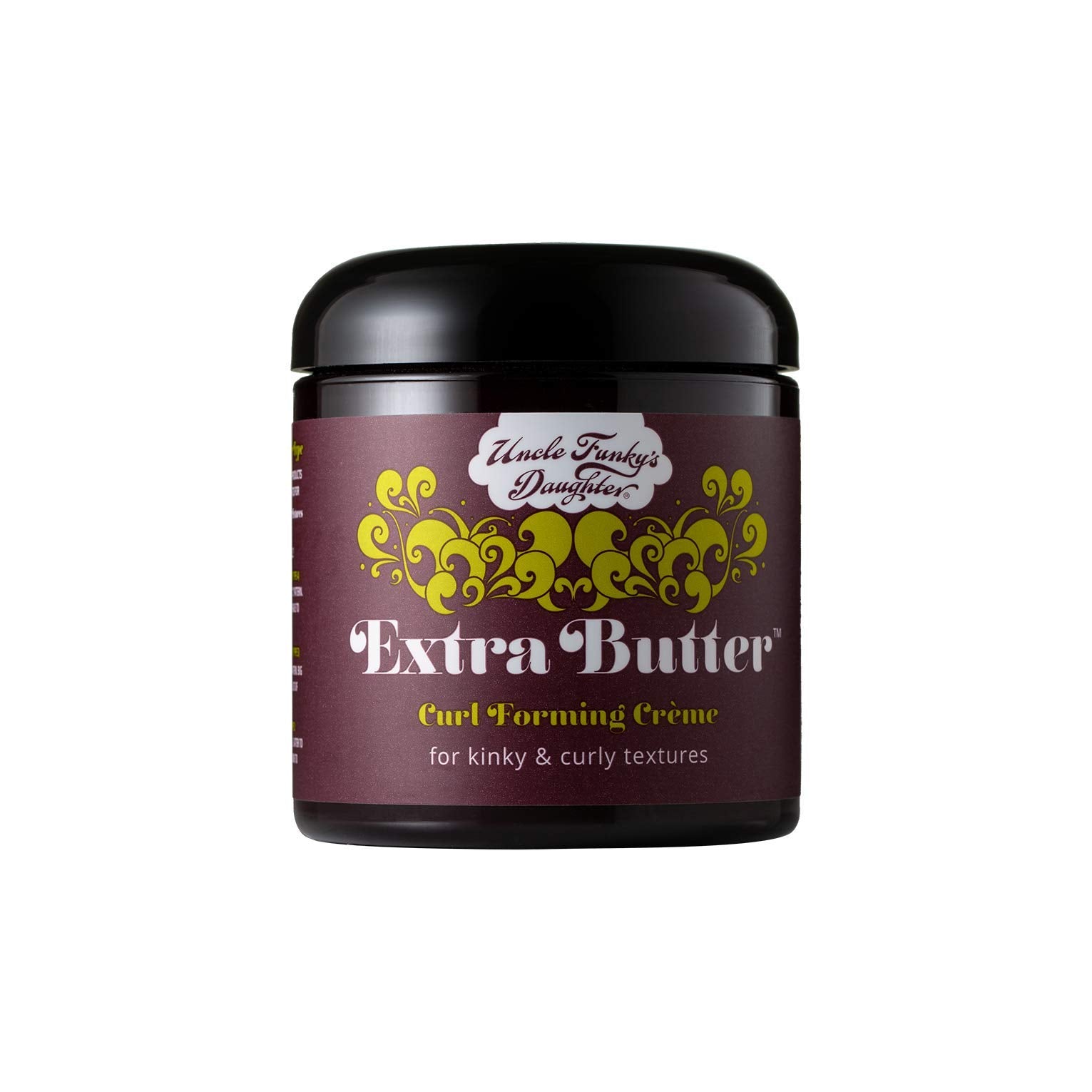 Uncle Funky's Daughter Extra Butter Curl Forming Creme bottle aids detangling and smooths curls