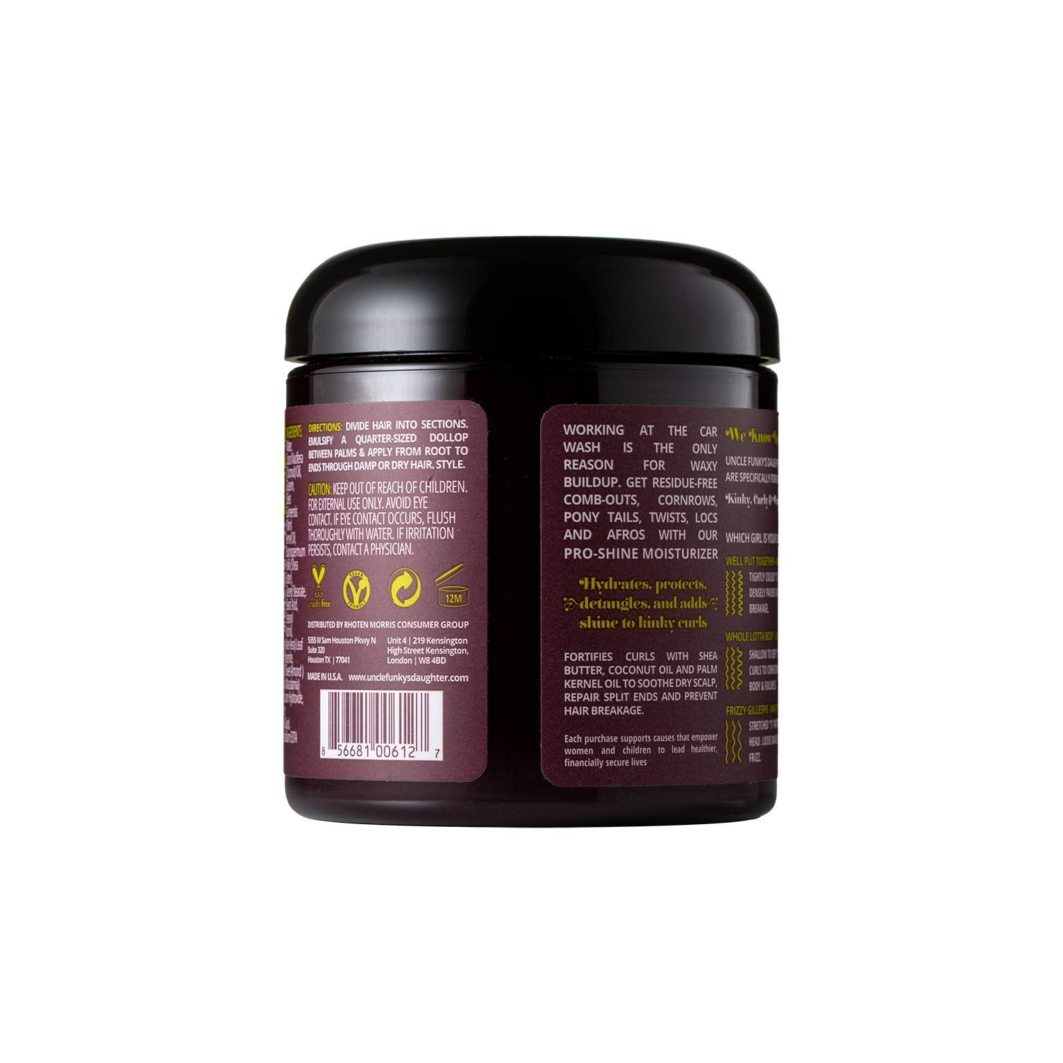 Uncle Funky's Daughter Extra Butter Curl Forming Creme on shelf for easy styling