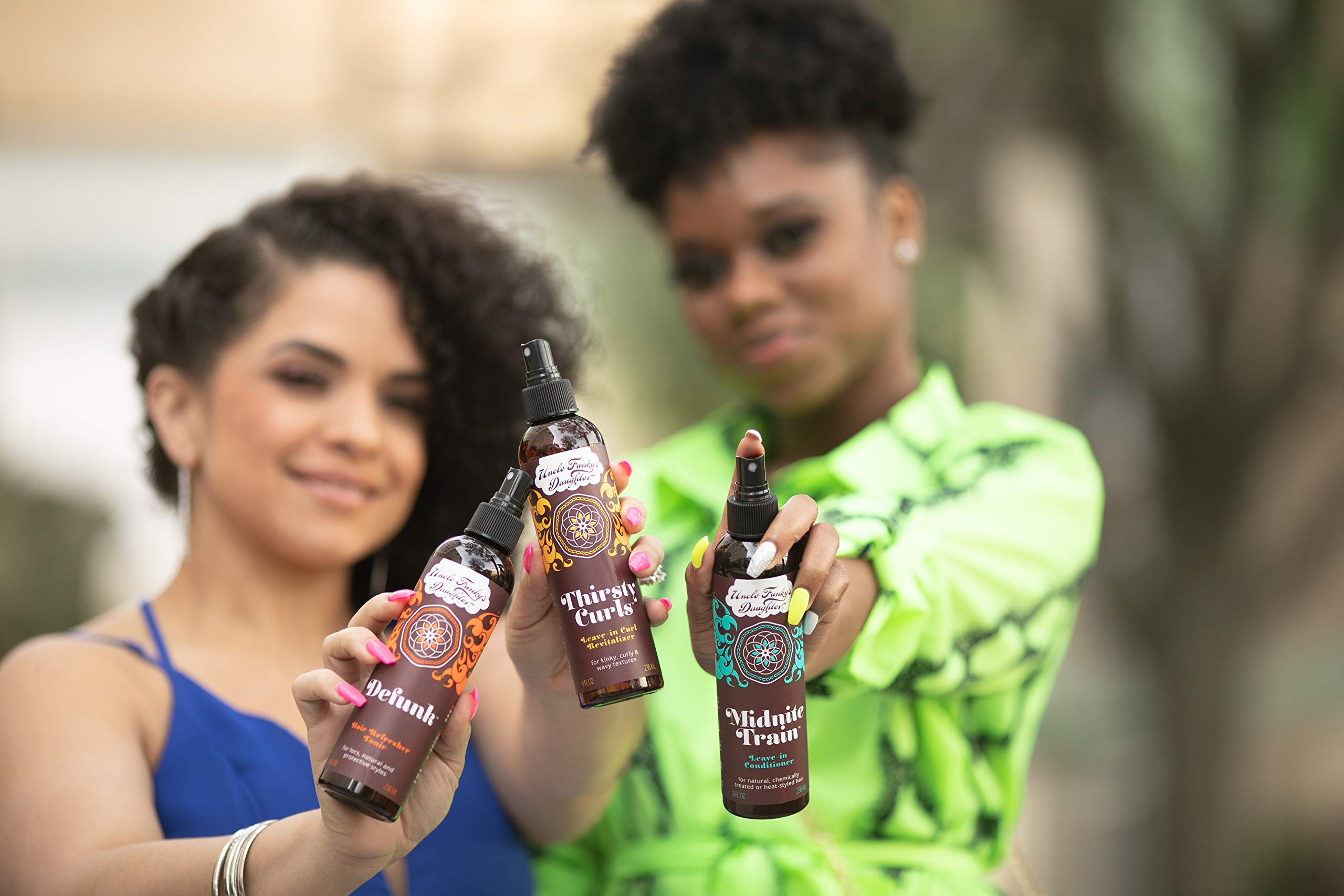 Uncle Funky's Daughter Midnite Train leave-in conditioner supports lightweight moisture without weighing down.