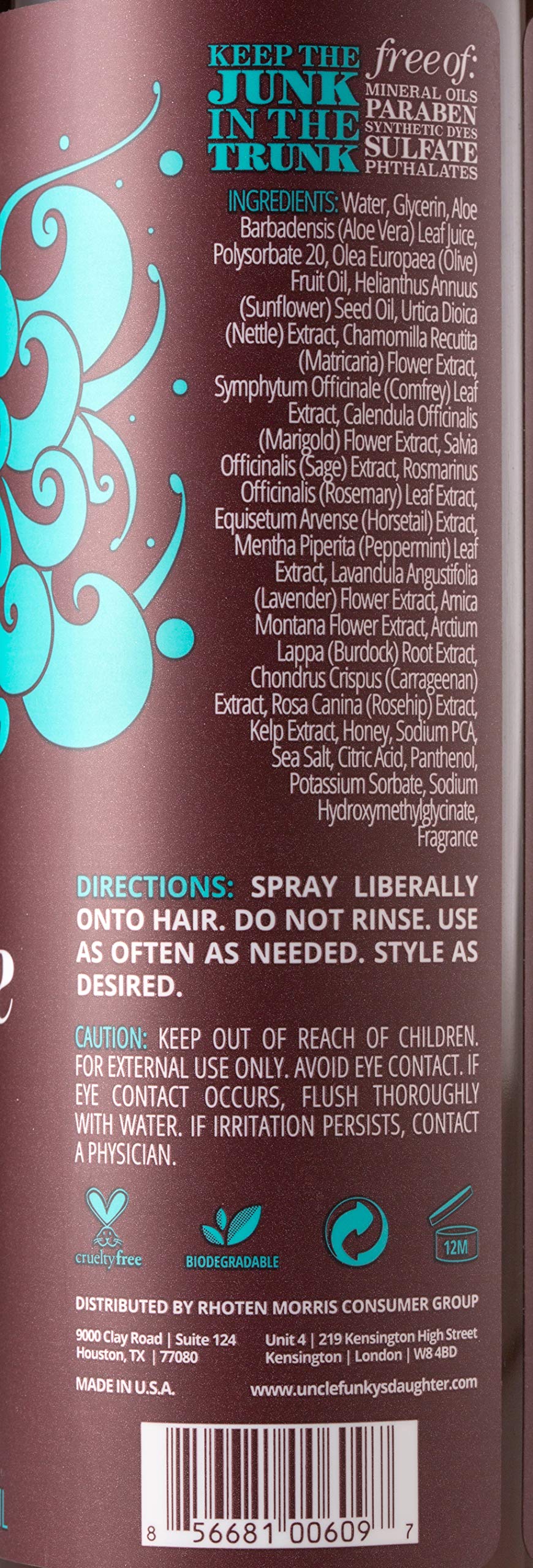 Uncle Funky's Daughter Midnite Train softened strands after wash for easier styling.