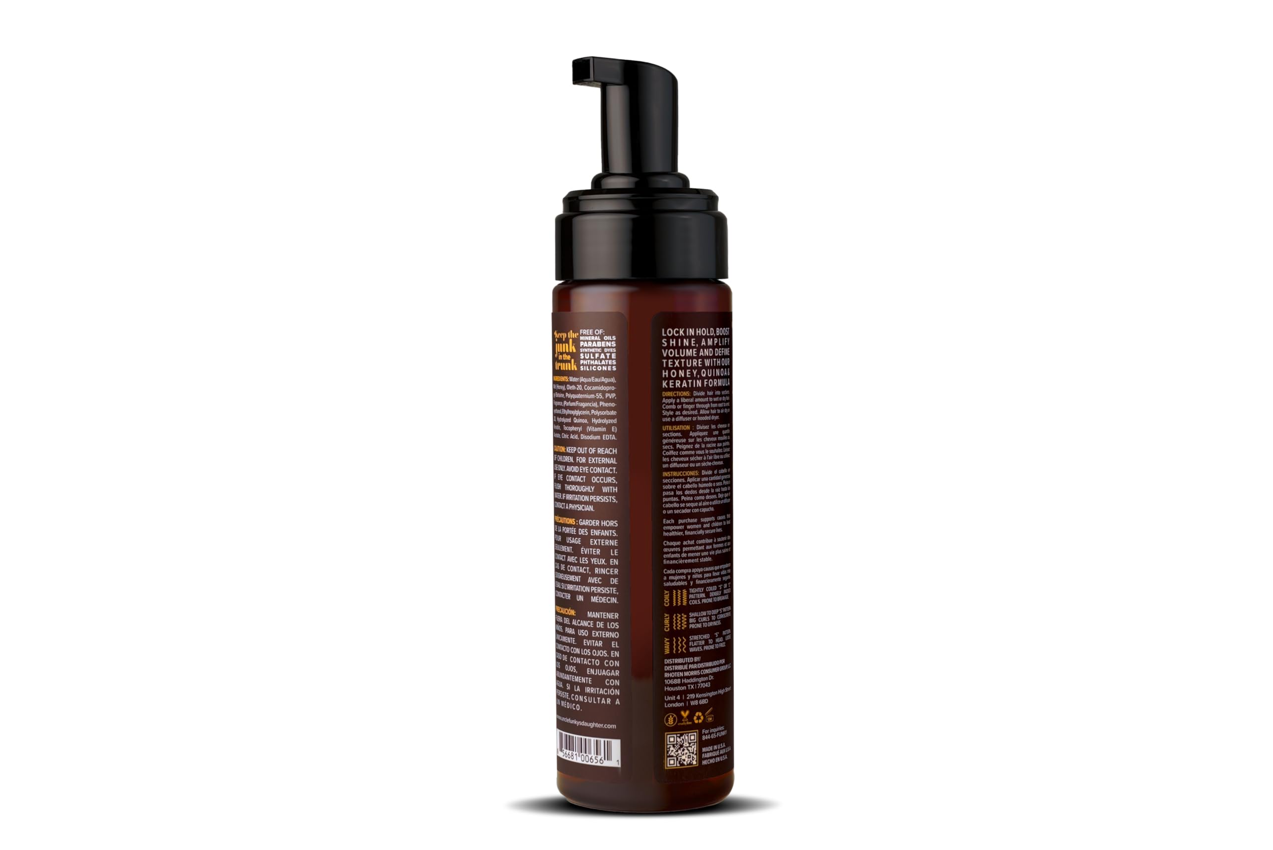 Uncle Funky's Daughter Soul Bounce mousse frizz control on damp hair