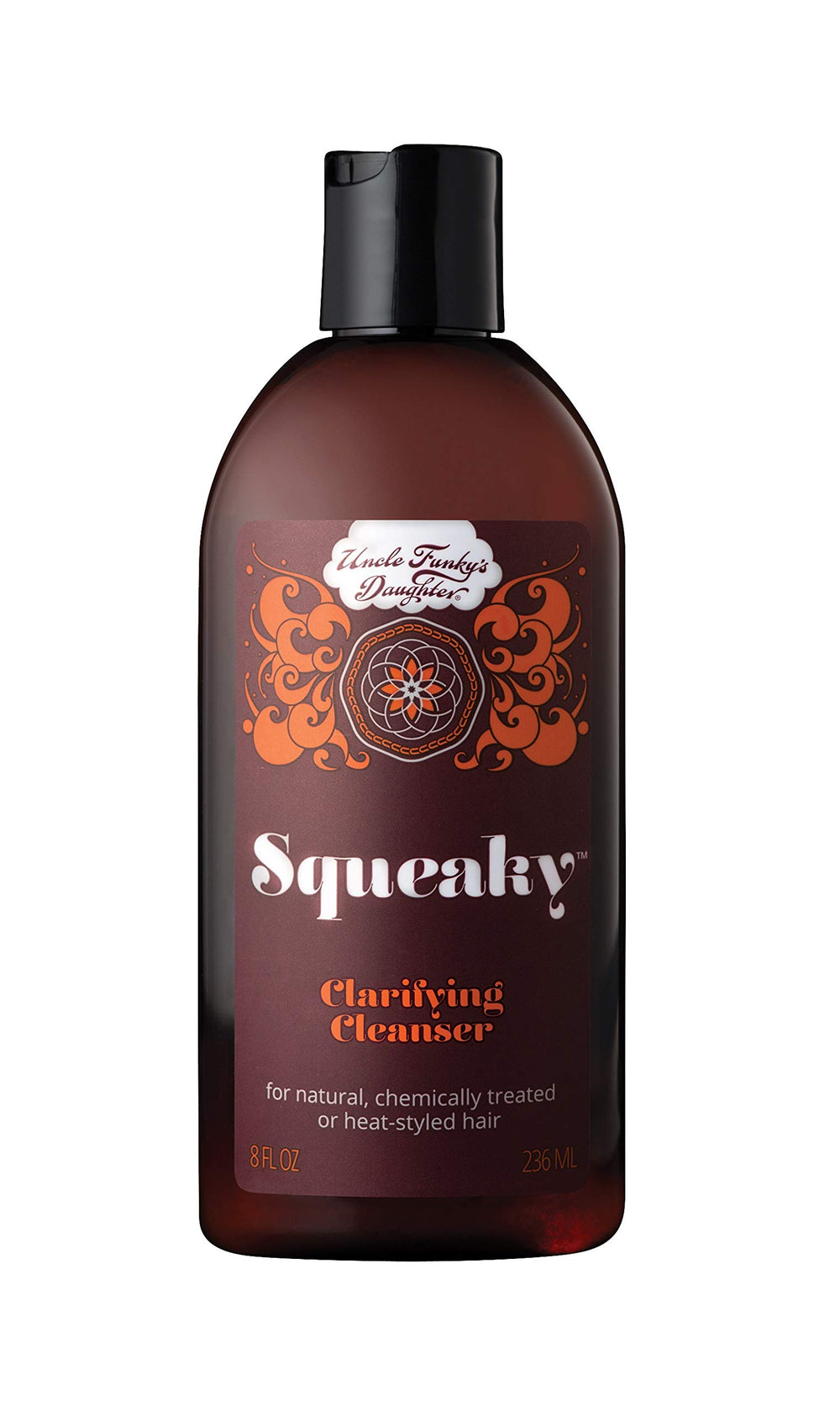 Uncle Funky's Daughter Squeaky cleanser bottle front view for refreshing scalp cleansing