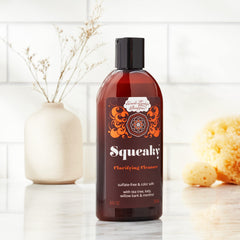 Uncle Funky's Daughter Squeaky clarifying cleanser bottle tea tree oil ingredients for a clarifying cleanse