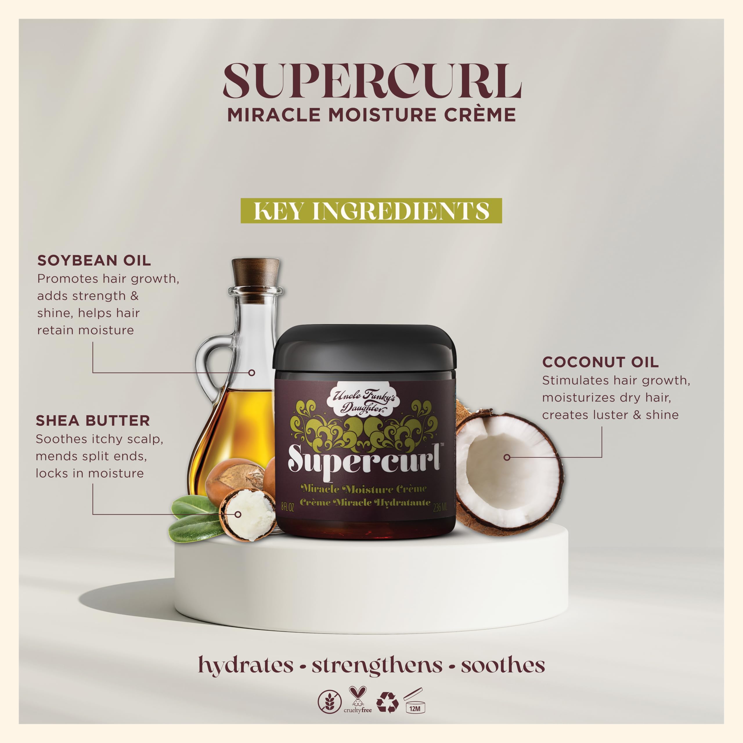 Applying Uncle Funky's Daughter Supercurl Miracle Moisture Creme on curls for detangling