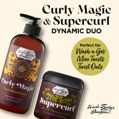 Uncle Funky's Daughter Supercurl Miracle Moisture Creme defines curls with shine