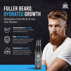 Uncle Jimmy Beard Growth Oil dropper demonstrates easy daily application for thicker beard.