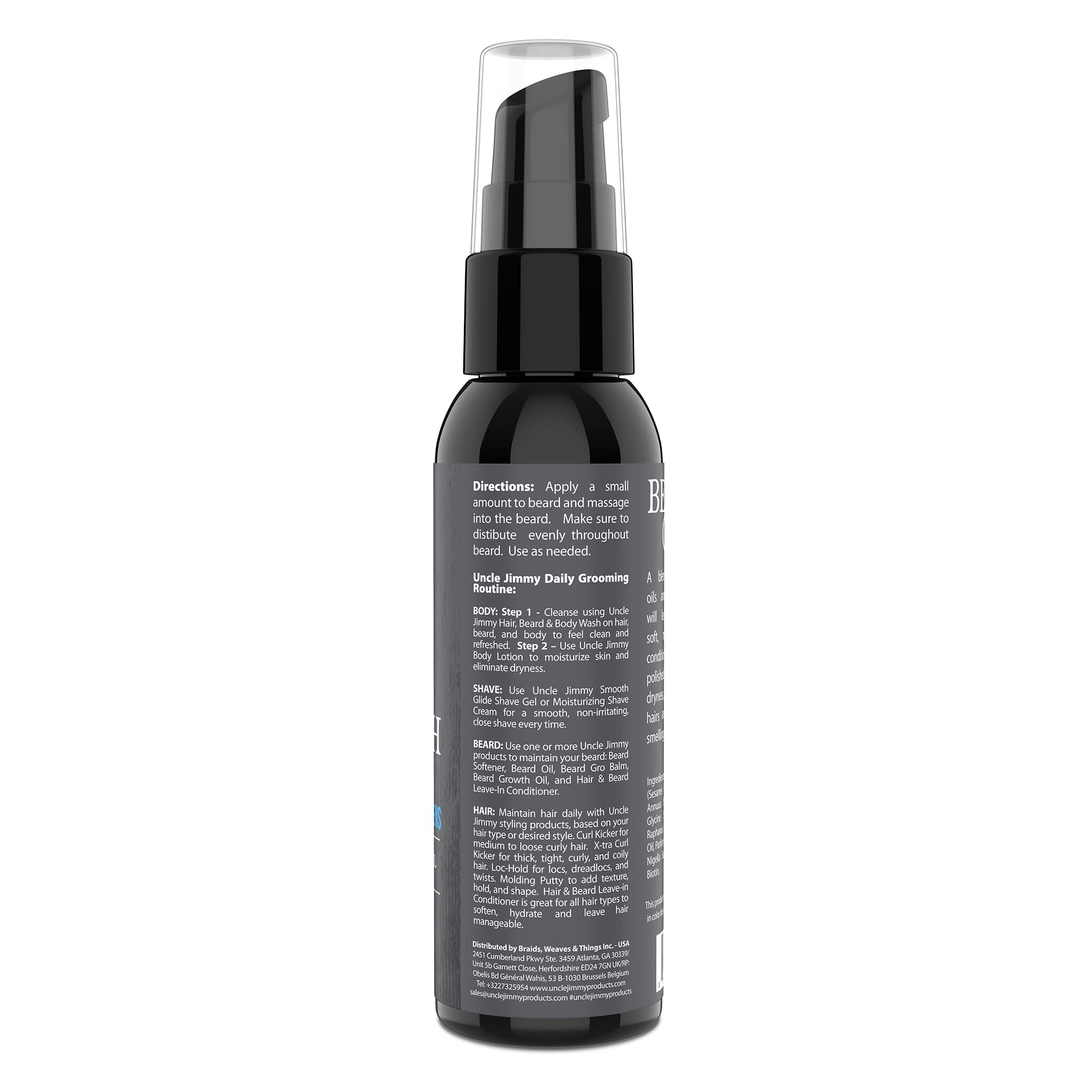 Uncle Jimmy Beard Growth Oil patchy-area shot suggests fill-in benefits for uneven beard.