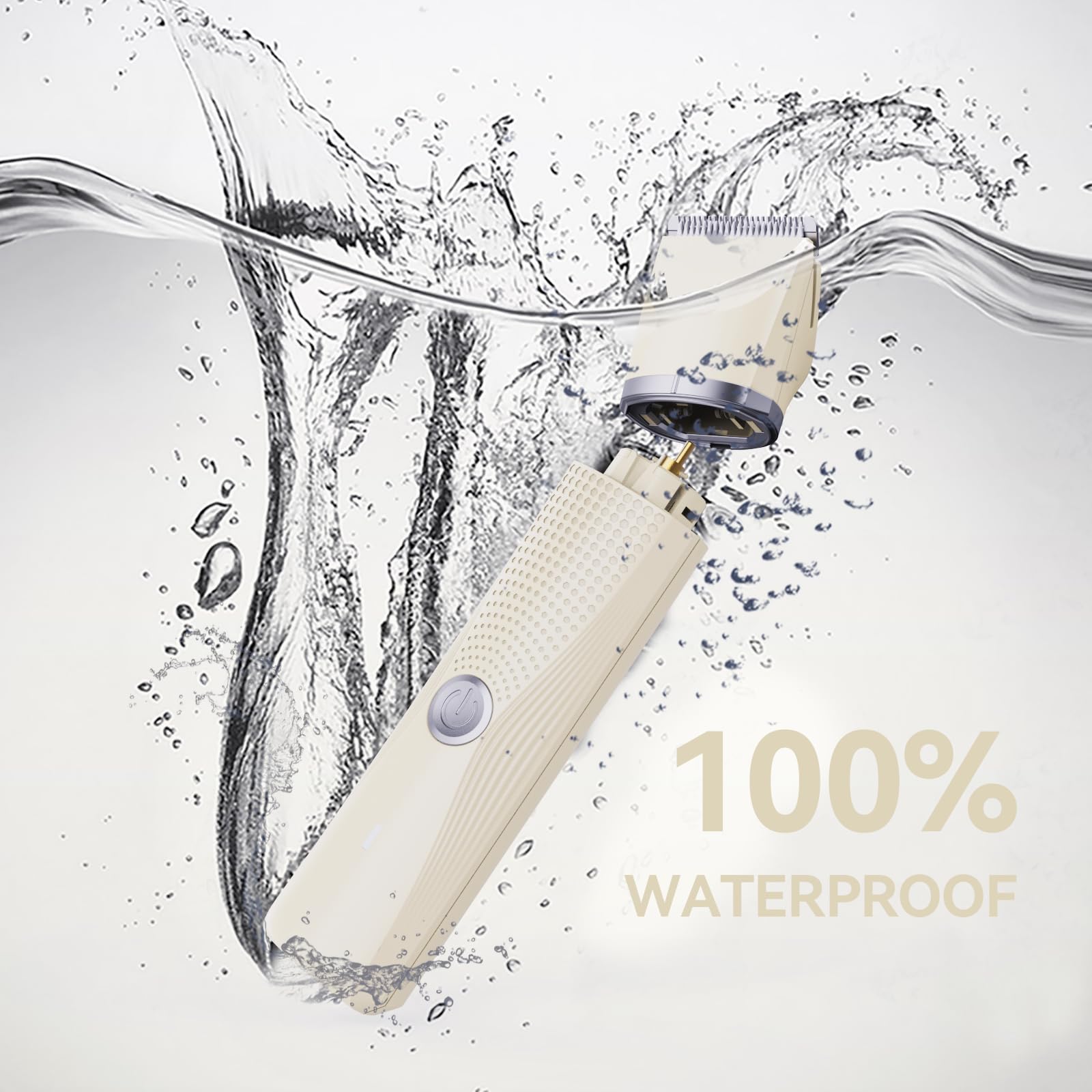 Unibono waterproof IPX7 design supports dry or wet shaving sessions.