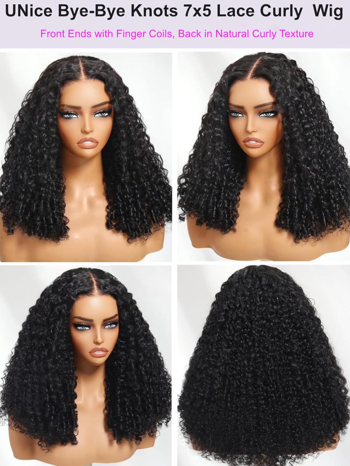 UNICE natural hairline lace wig delivering fuller, realistic look