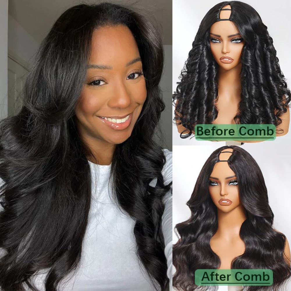 UNICE V Part Wigs glueless cap offers comfortable wear and easy daily use