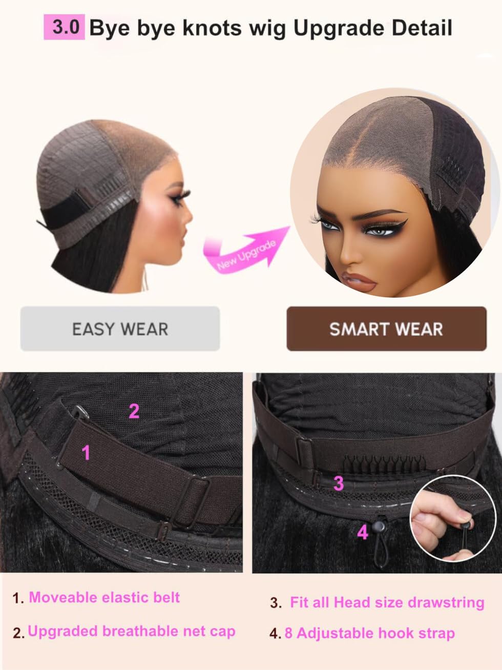 UNICE Yaki Straight Bob wig bleached knots detail enhances natural-looking hairline