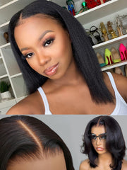 UNICE Yaki Straight Bob wig front view shows natural hairline for effortless daily wear