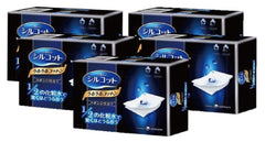Unicharm Silcot Uruuru sponge facial cotton 40 sheets 5-pack for gentle makeup removal and skincare.