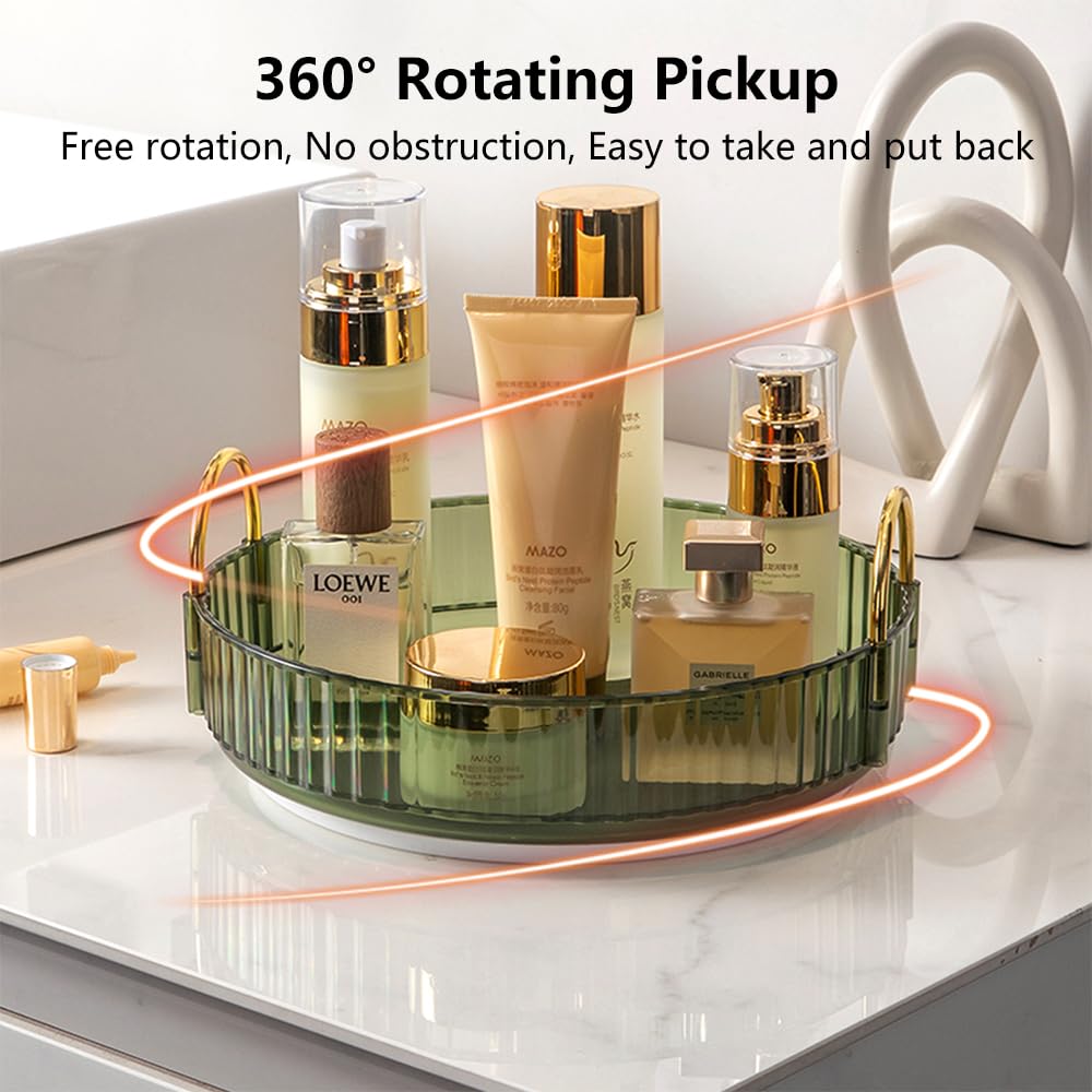 UNICOMVSX vanity countertop organizer closeup showing accessible rotation