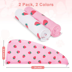 Unicorn Castle quick-dry microfiber towel speeds hair air-drying.