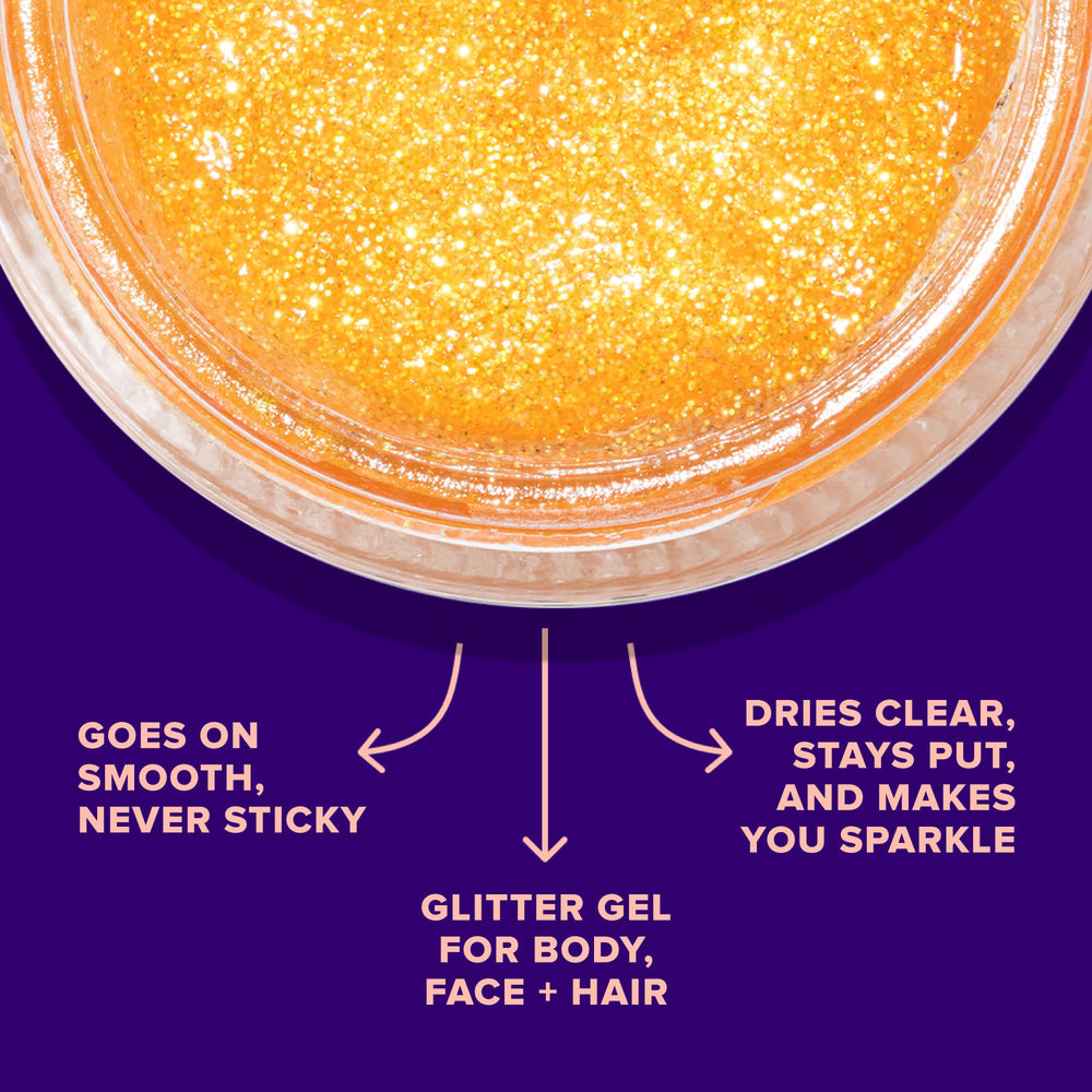 UNICORN SNOT body glitter orange fire shimmer enhances body art and dazzling skin highlights