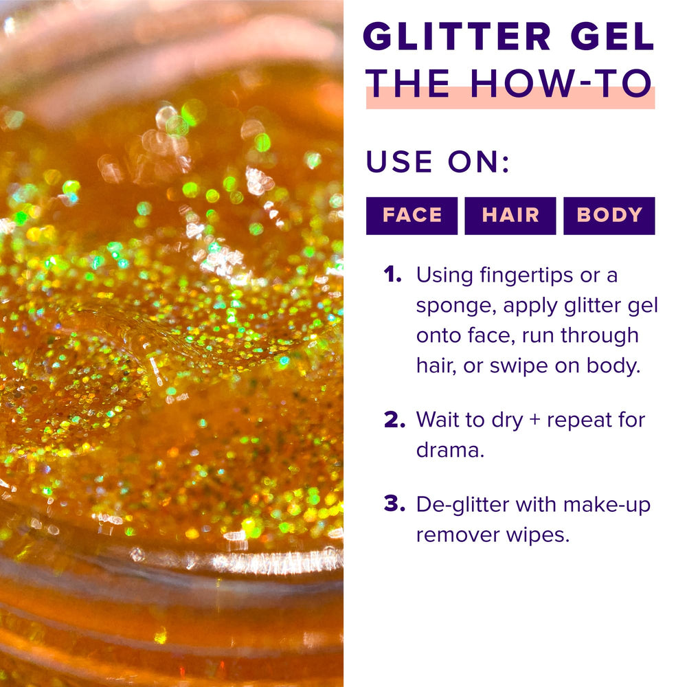 UNICORN SNOT glitter gel closeup orange fire texture ideal for product photography and reviews