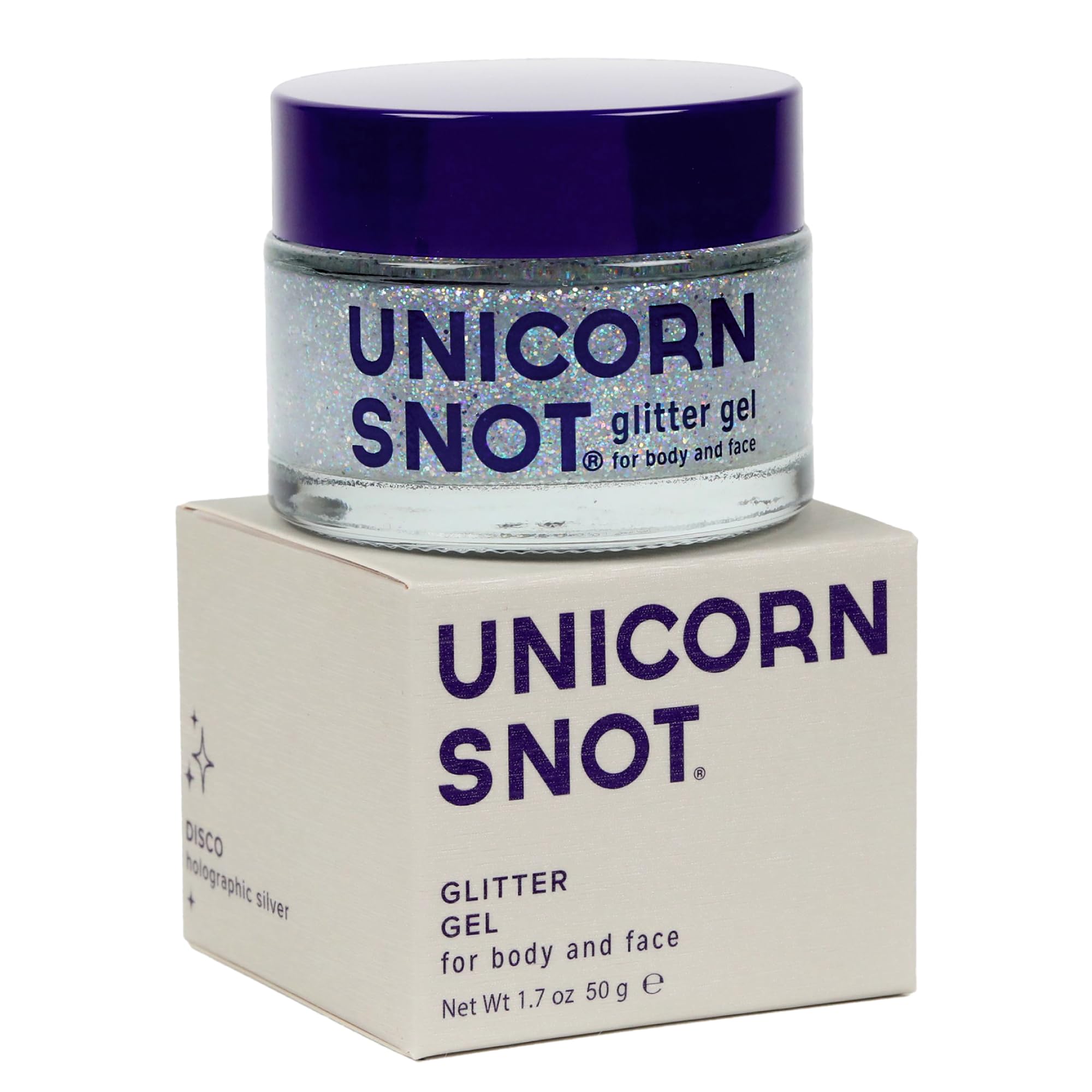 UNICORN SNOT glitter gel disco packaging ideal for travel
