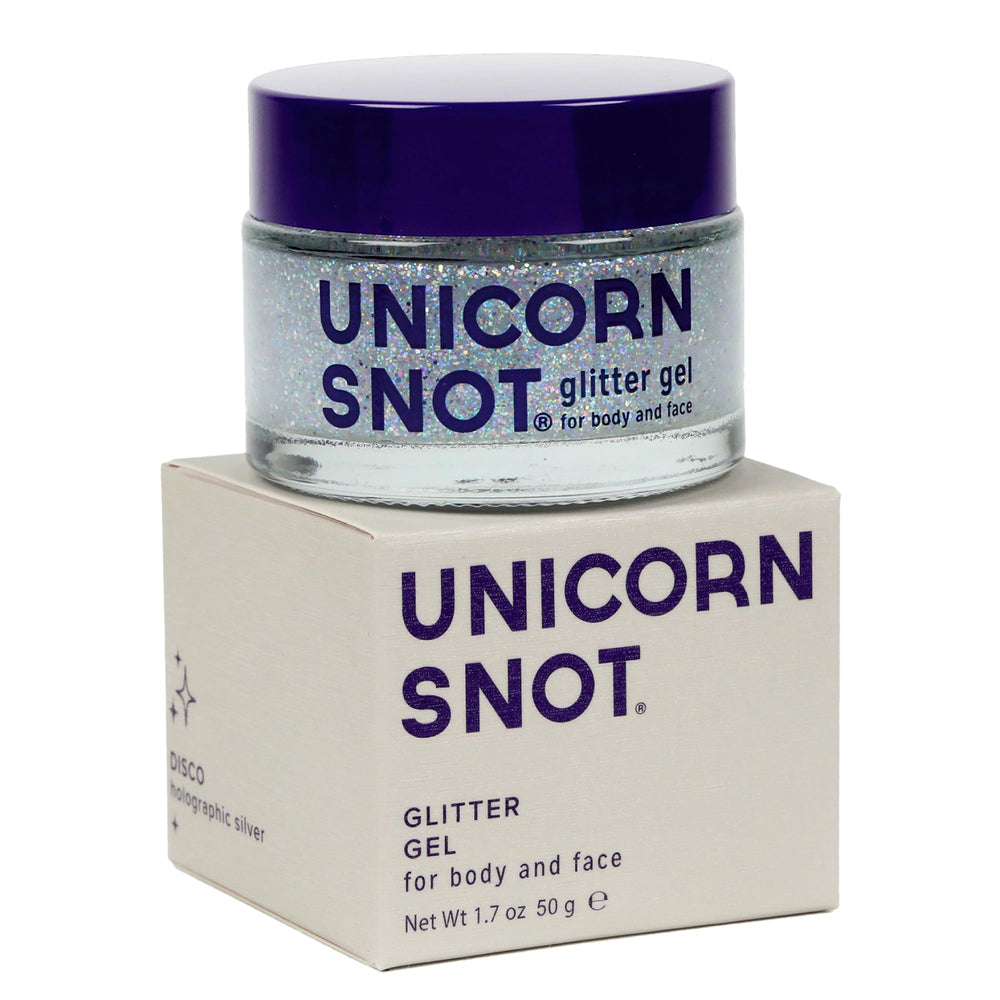 UNICORN SNOT glitter gel disco packaging ideal for travel