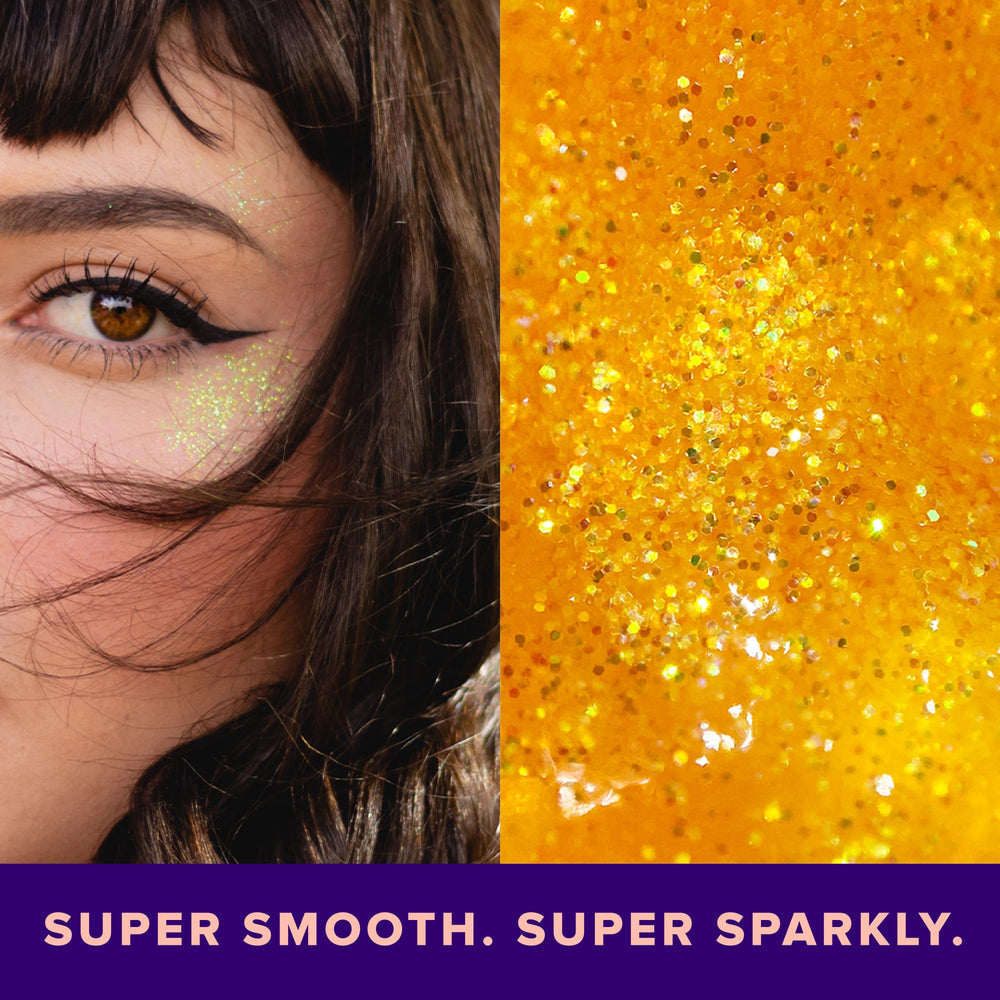 UNICORN SNOT hair glitter orange fire accents add metallic shine to braids and updos