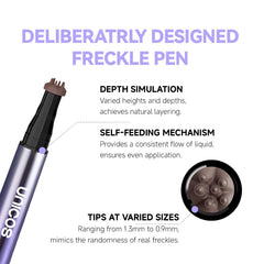 Unicos Freckle Pen precision-tip enables precise dotted freckles.