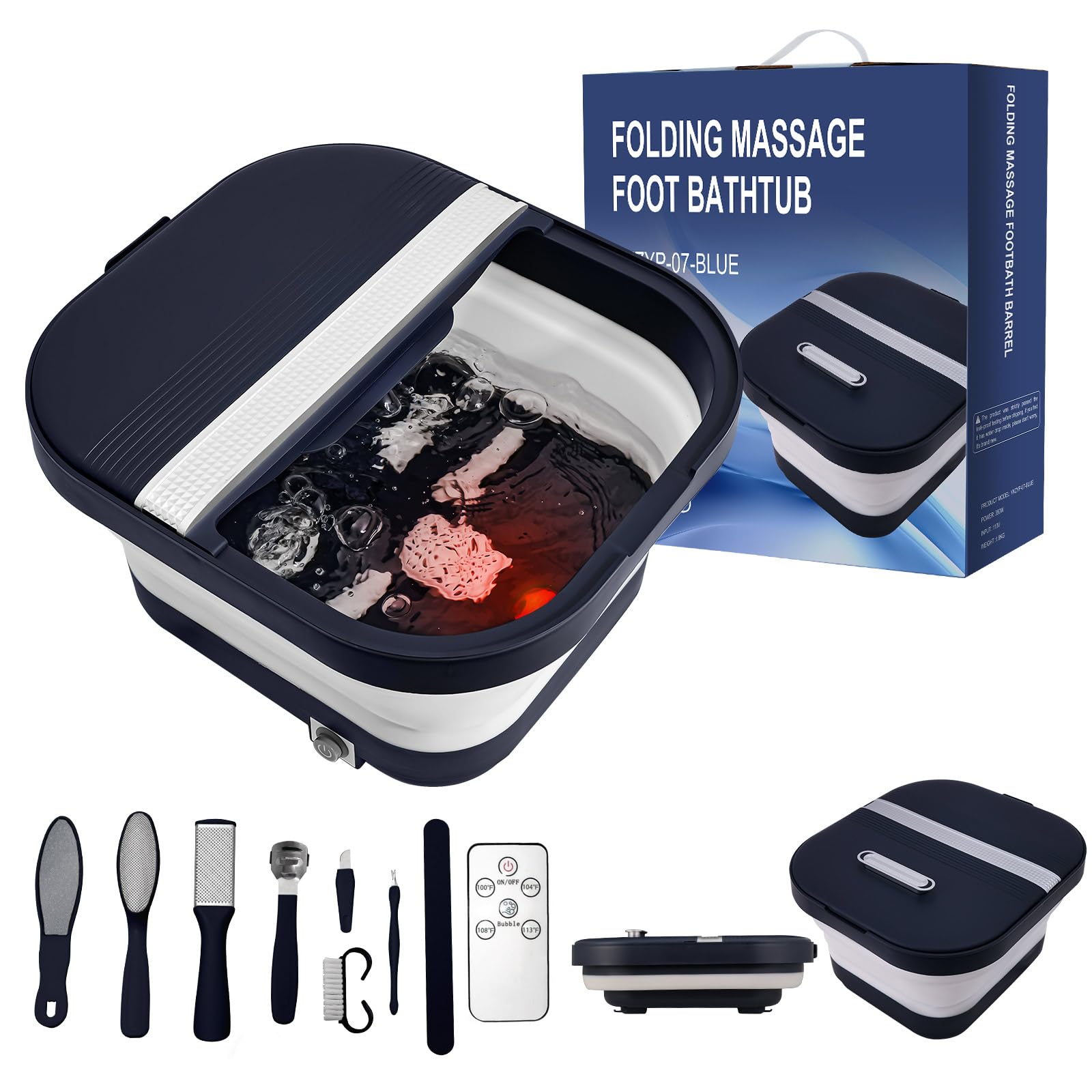 UNIFULL collapsible foot bath with heat for a warm soak and relaxation