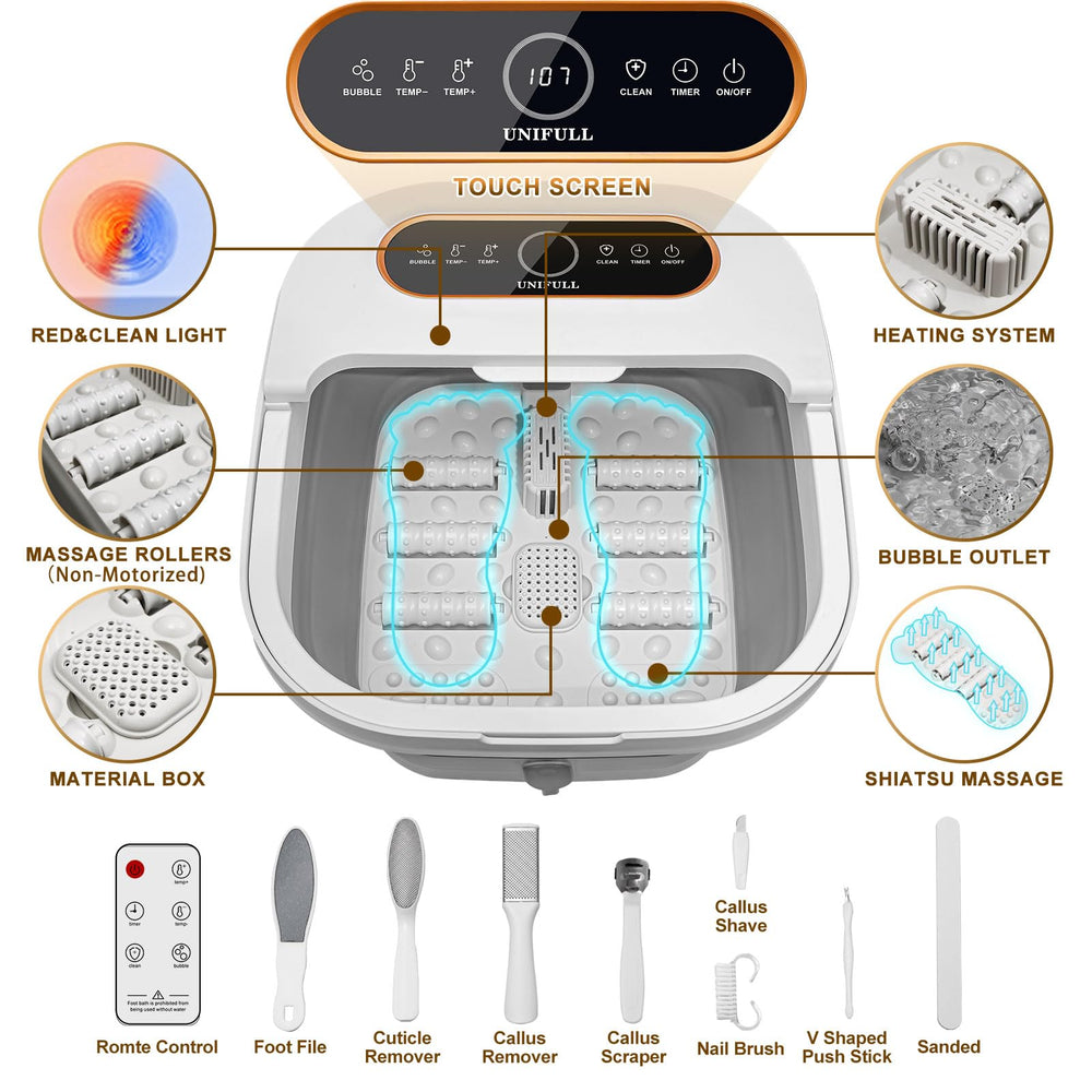 UNIFULL Foot Spa Remote Control lets you adjust settings while relaxing.