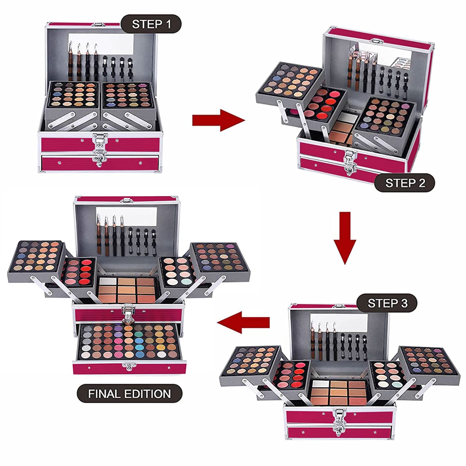 UNIFULL makeup brushes 8-piece set for seamless blending.
