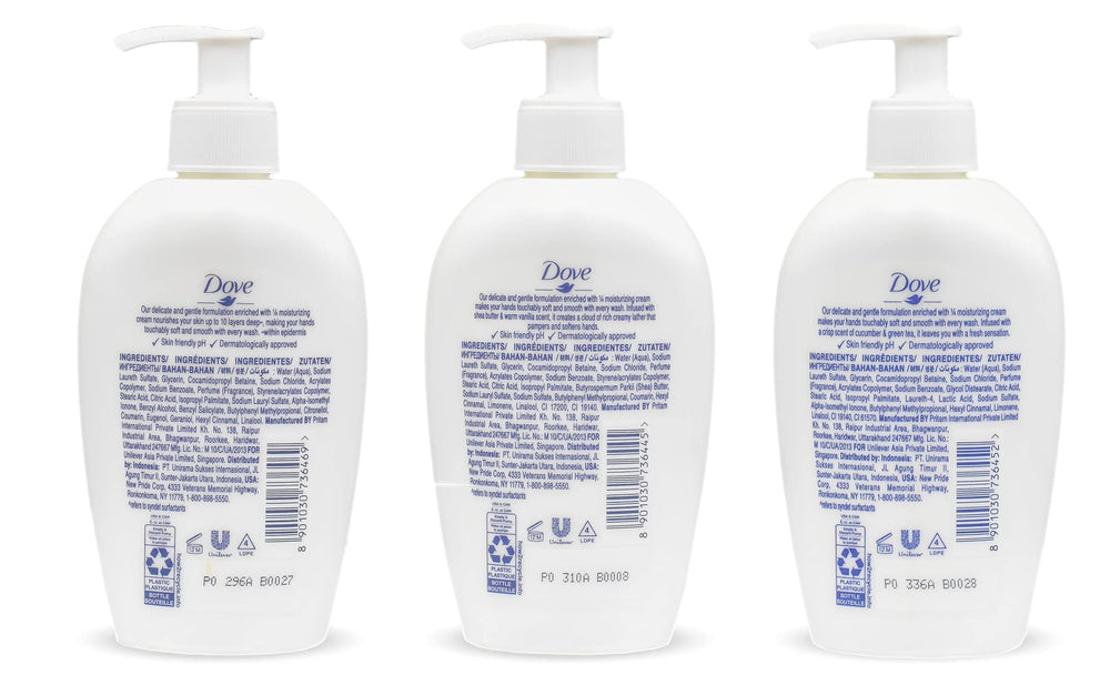 Dove Nourishing Hand Wash deeply nourishing cream texture in use