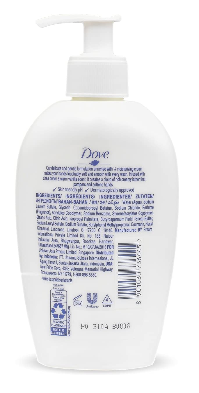 Packaging box for Unilever Dove Nourishing Hand Wash trio