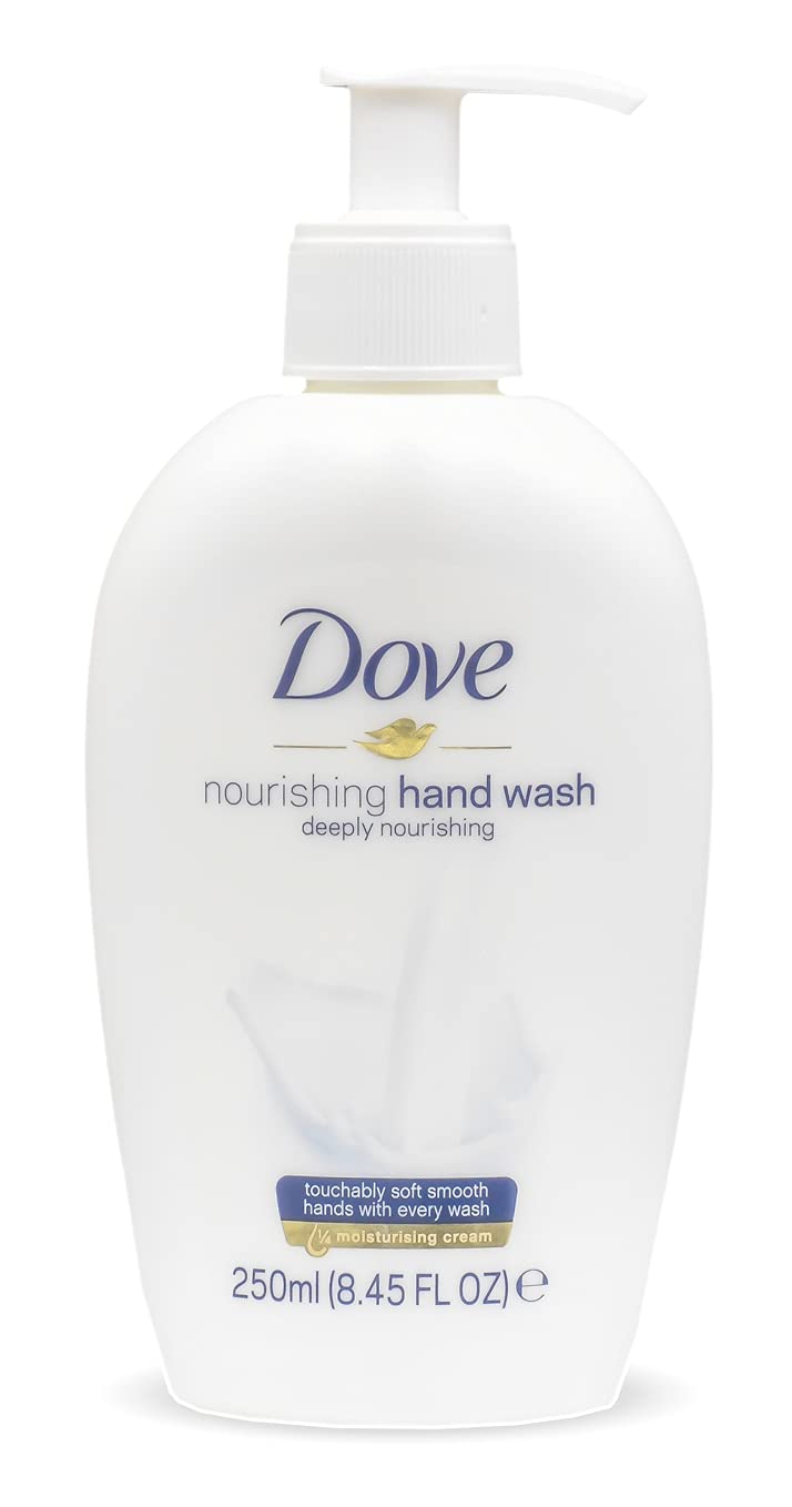 Dove Nourishing Hand Wash Shea Butter Warm Vanilla bottle with comforting scent