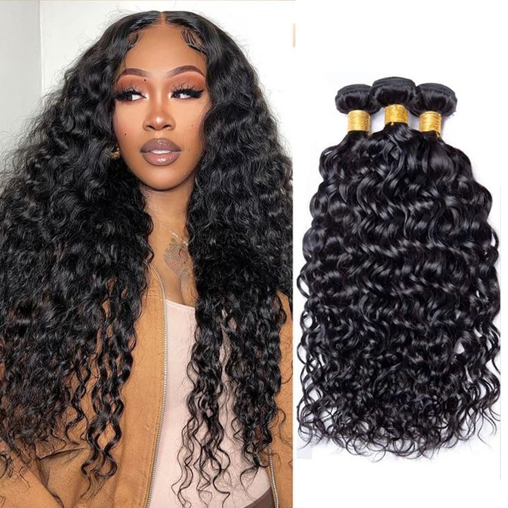 UNILO water wave bundles 12-inch natural black texture for easy blending