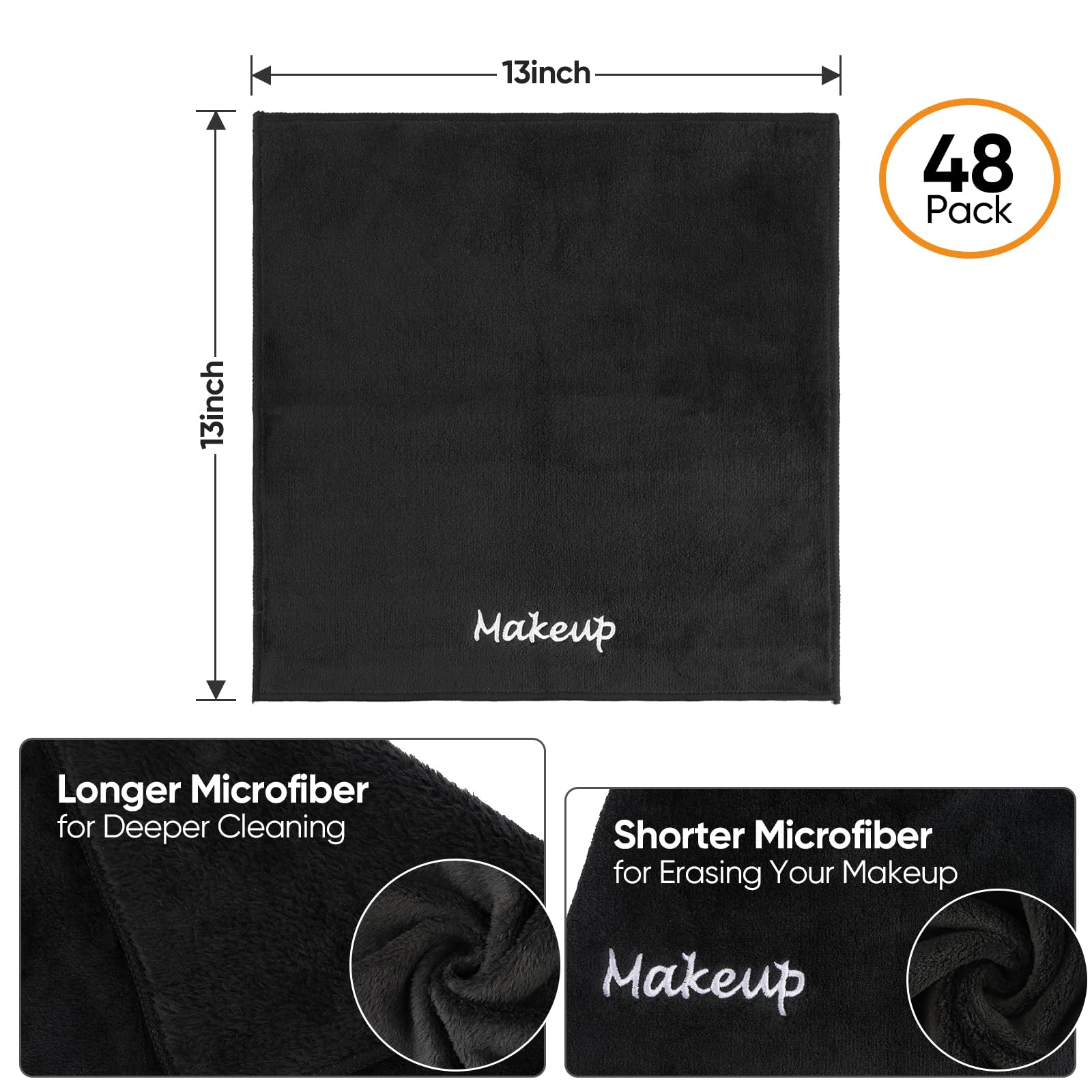 UNIMADE makeup remover cloth black color stays cleaner longer in busy settings.