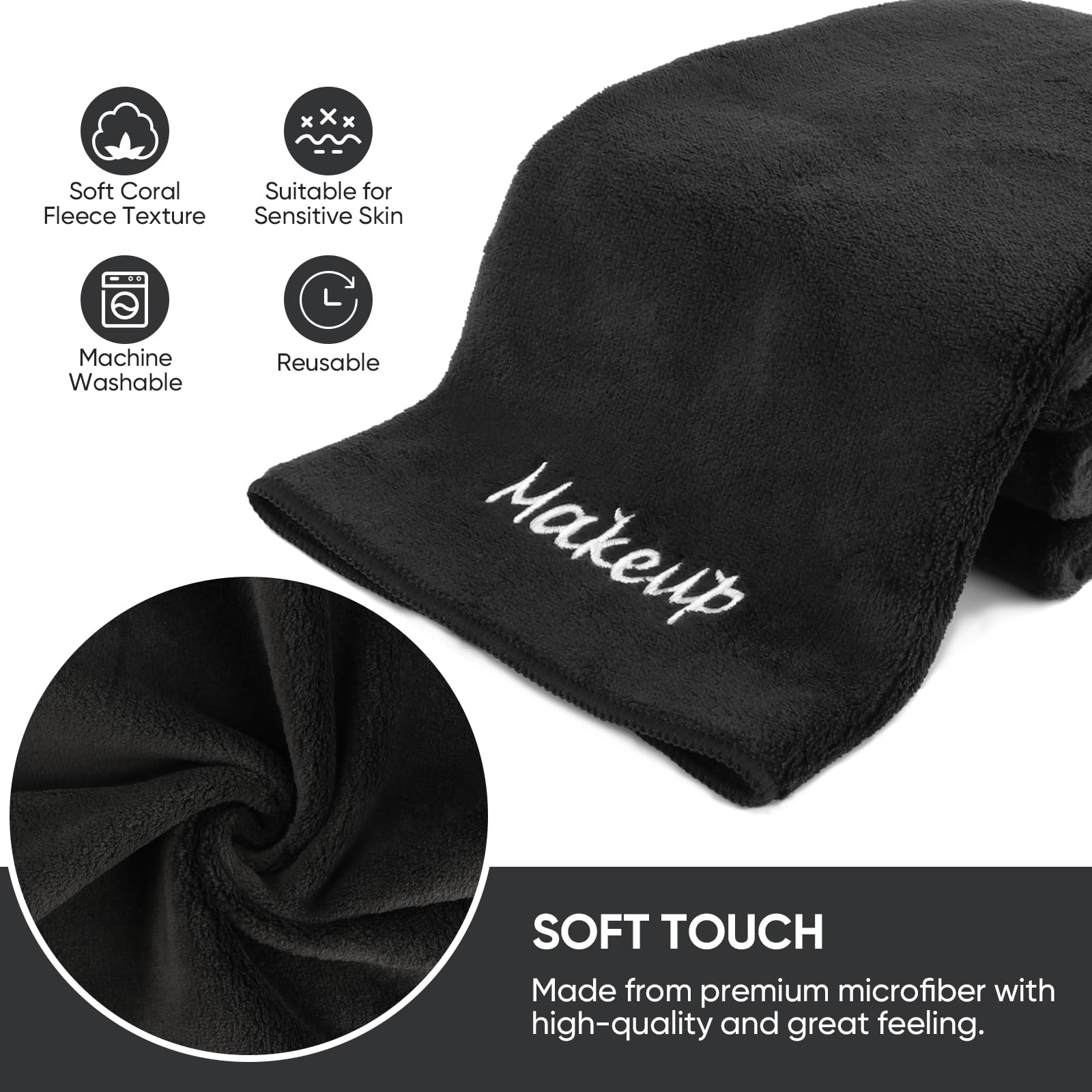 UNIMADE makeup remover cloth quick-drying material helps cut laundry time.