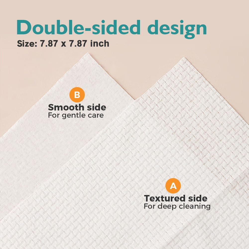 UNIMADE 20x20 cm towels: gentle daily cleanse for sensitive skin.