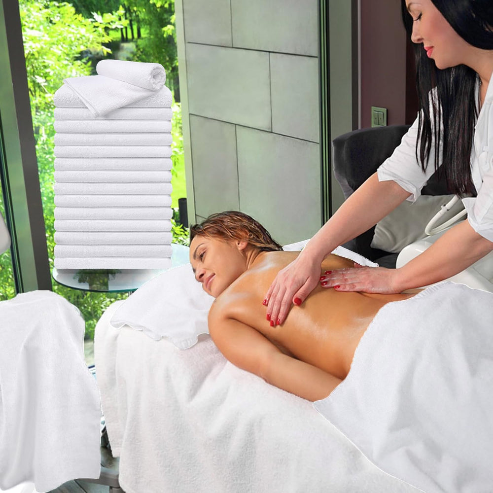 UNIMADE salon towels 16x29-inch roll demonstrates generous size for client comfort.