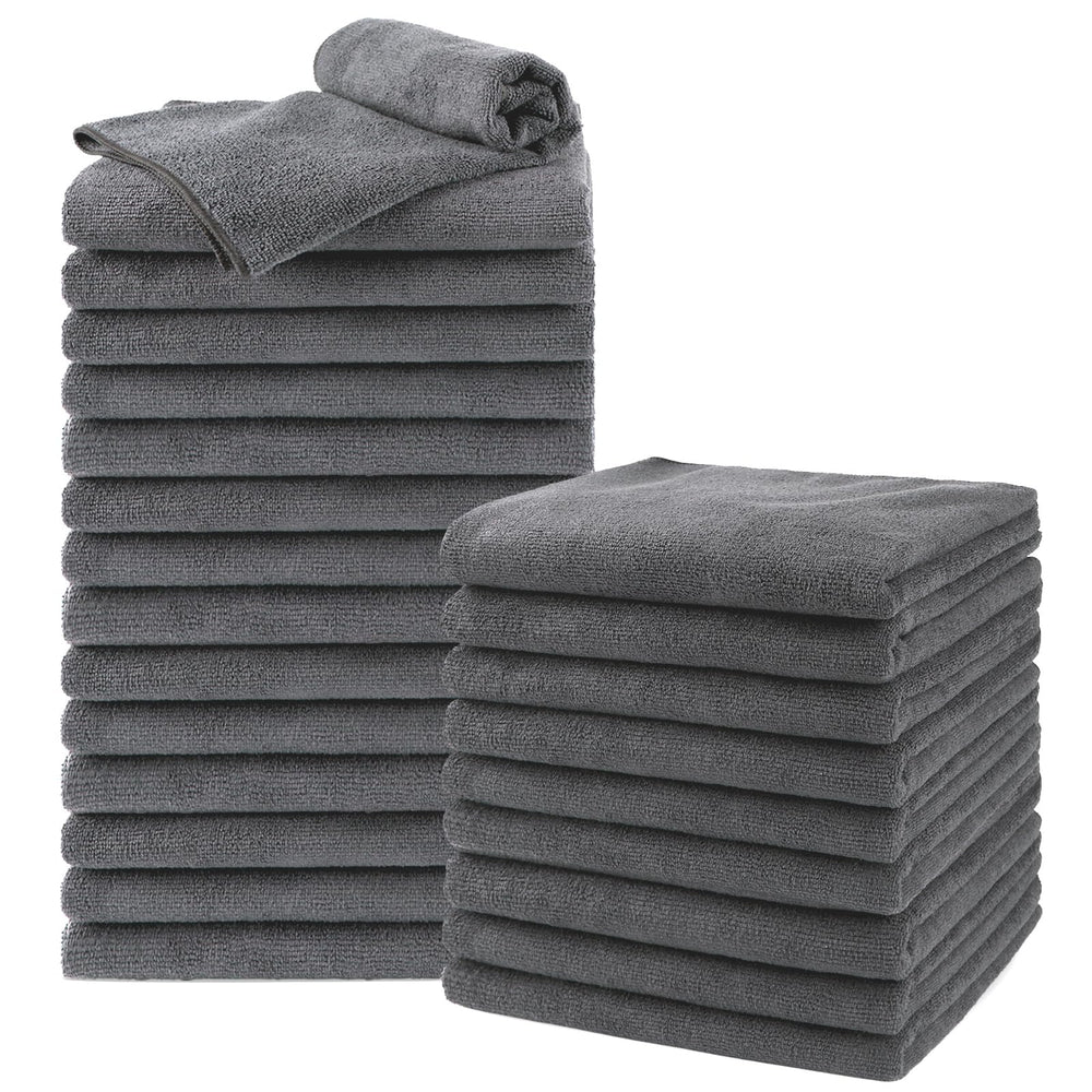 UNIMADE Salon Towels 24-pack grey packshot, quick drying for salons.