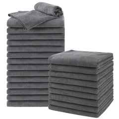 UNIMADE Salon Towels 24-pack grey packshot, quick drying for salons.