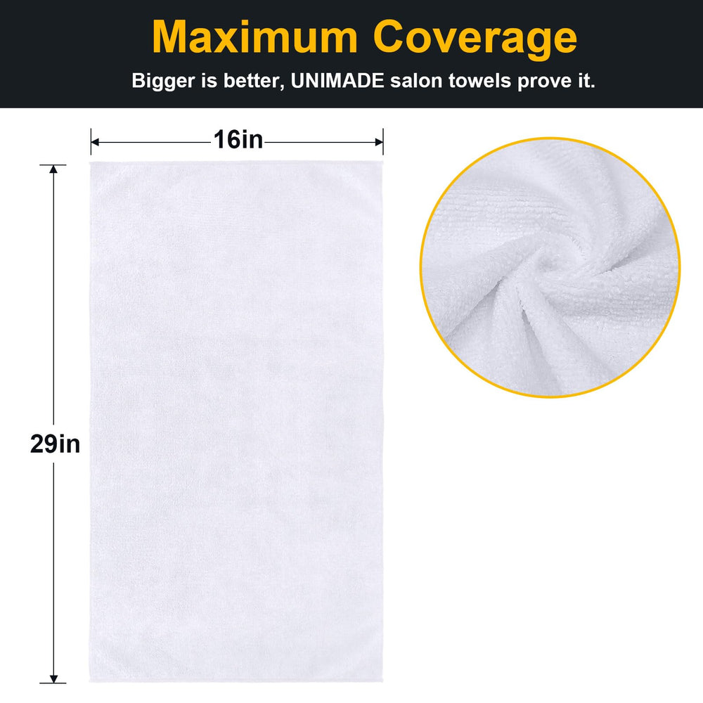 UNIMADE microfiber closeup highlights soft texture and high absorbency.