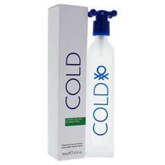 United Colors of Benetton Cold spray bottle in hand demonstrates versatile all-day aroma