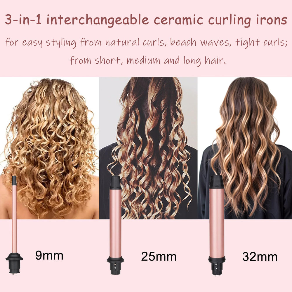 UNOBEY 3-in-1 small-barrel 0.35in close-up enabling precise tight curls