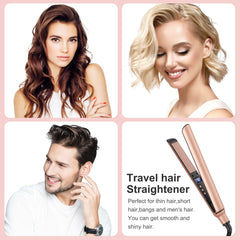 UNOBEY Mini Flat Iron ceramic 3D plates close-up for smooth results.