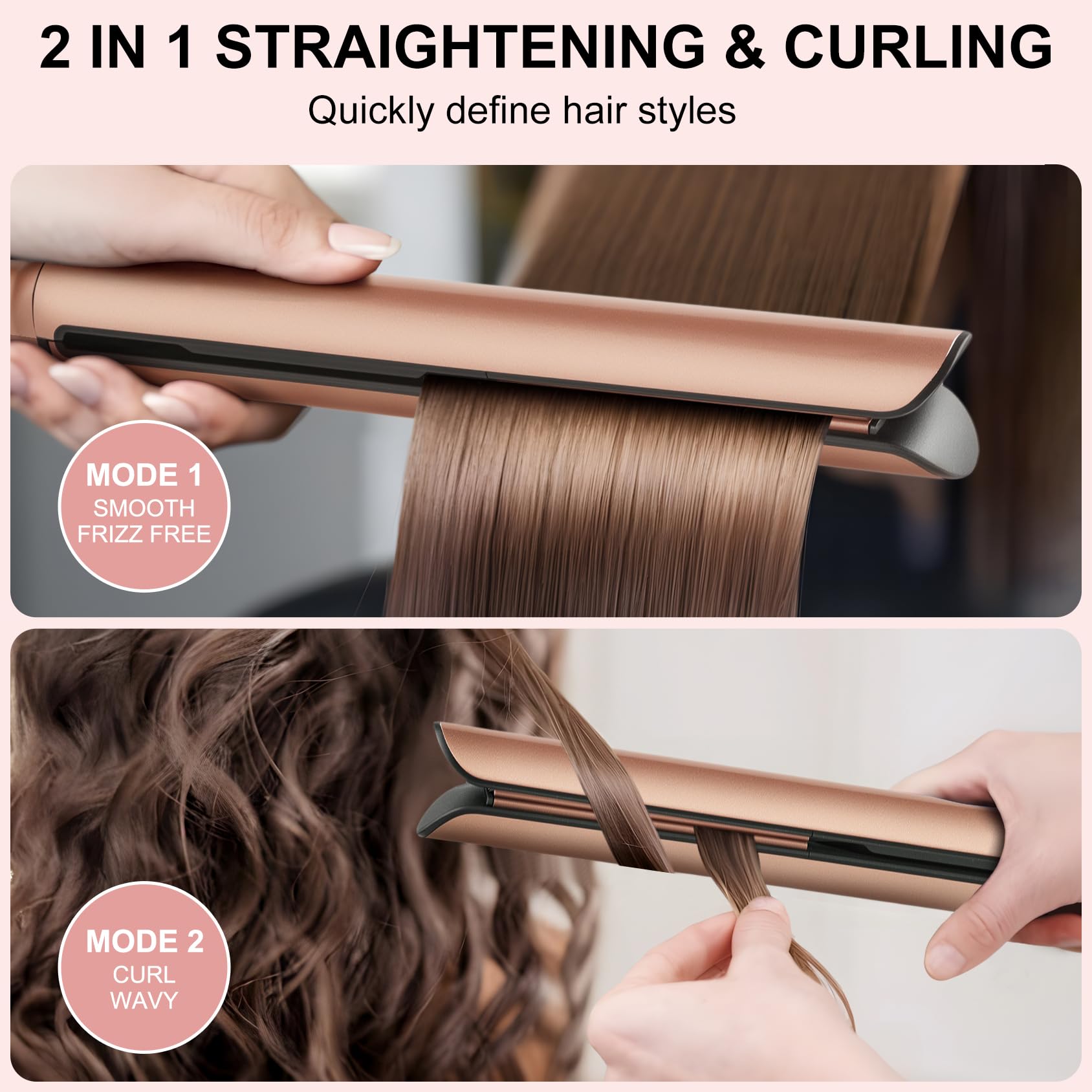 UNOBEY Mini Flat Iron features an easy-to-hold ergonomic handle.