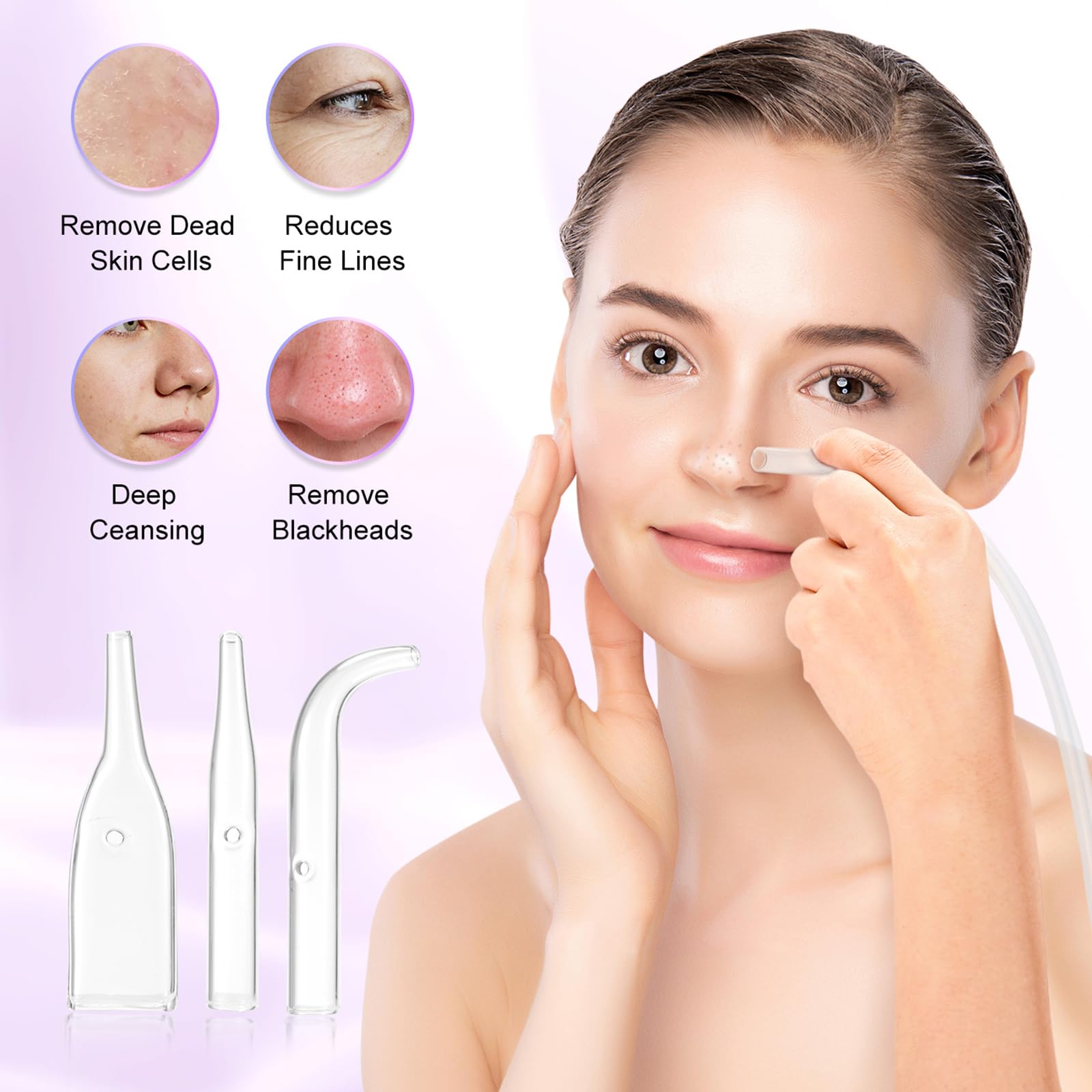 UNOISETION 3-in-1 tool in use on the facial area.