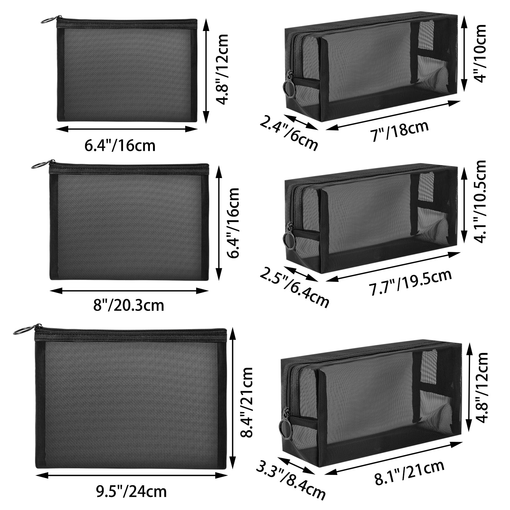 Unoutur transparent mesh bag showing contents at a glance for faster packing
