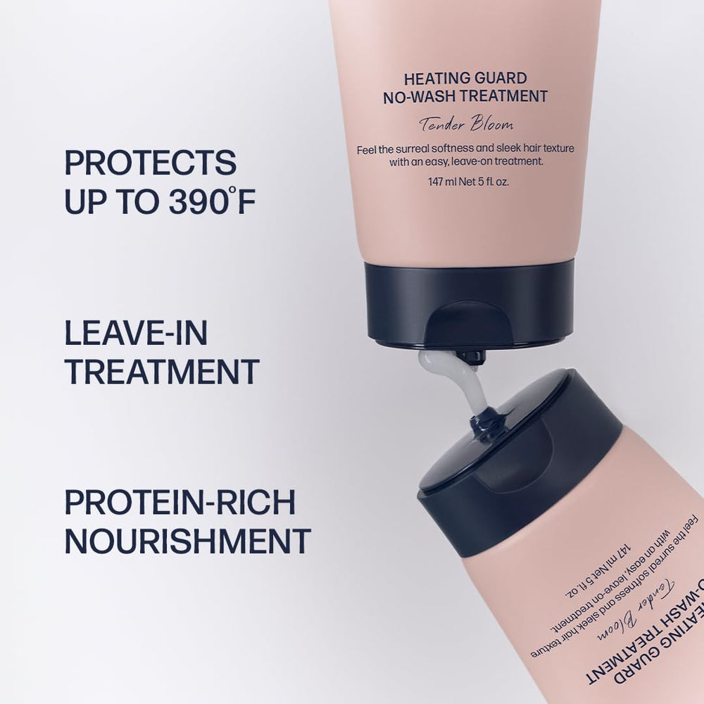 UNOVE Heating Guard bottle pour shows easy application for quick daily styling